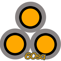 ニュースラットケーブル60sq×3C　50m